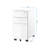 Mount-It Mobile File Pedestal Cabinet with 3 Drawers & Lock, Slim Design Under Desk Storage, White
