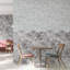 Julie Feels Home Glitter/Shimmer Monstera Leaf and Plain Twinwall Design 4-panel Wall Mural-1030474078