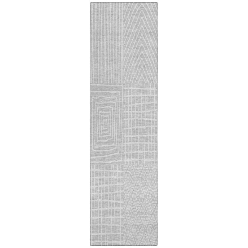  Machine Washable Indoor/Outdoor Chantille ACN990 Green Area Rug, Runner 2'3" x 7'6"