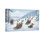 «Christmas Winter Sleigh Ride Snowy Landscape People Sledding Trees Hills», ensemble de 3 impressions d'art sur toile