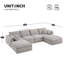 Canapé modulaire entièrement compressé de 142 po x 82 po, en forme de U avec repose-pieds, chenille rayée de luxe avec coussin moelleux en forme de nuage, sans assemblage requis, pour salon et appartement-1793278681