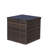 Wicker Patio Furniture Storage Box (Brown )