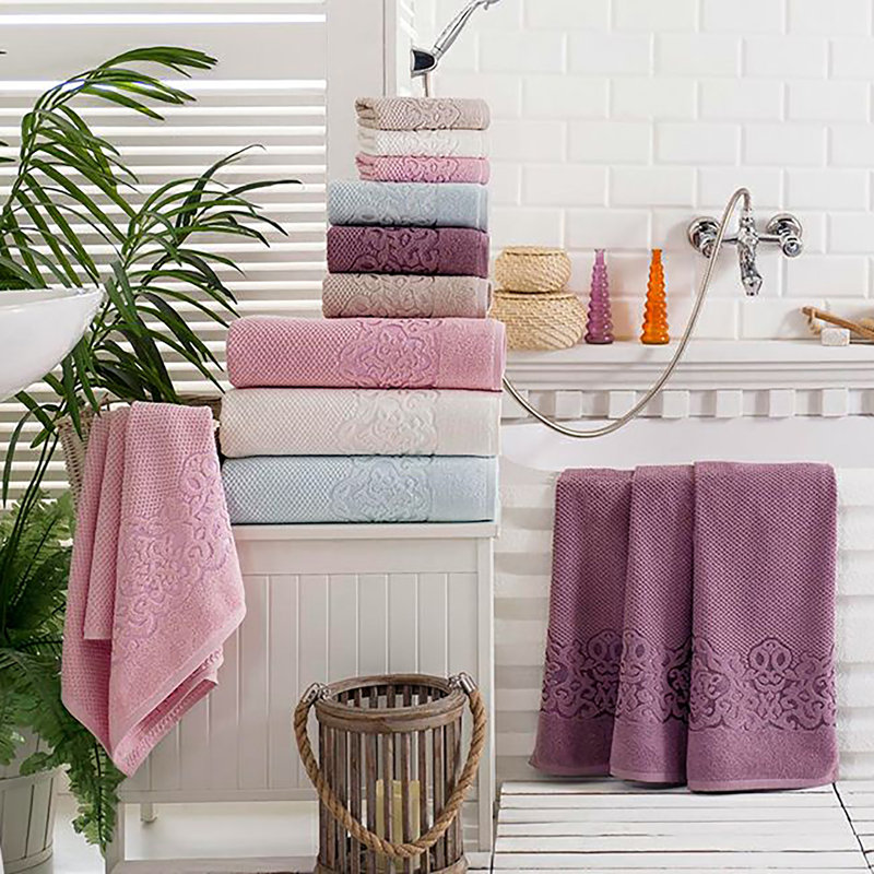Serviette Parkerson, Bleu givré, Ensemble 3 serviettes de bain