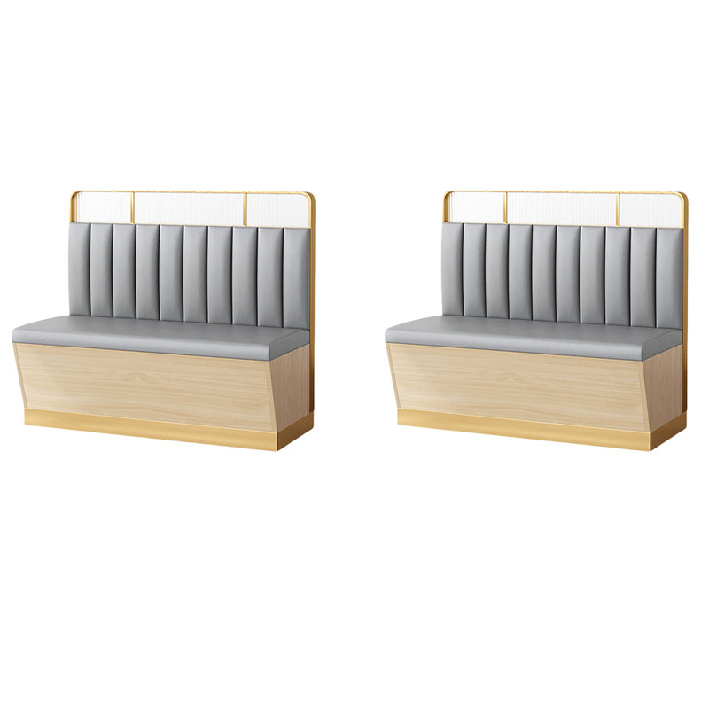 Banc rembourré en similicuir Light Luxury