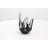 Cole And Grey Glass Abstract Decorative Vase With Wavy Oval Cutouts