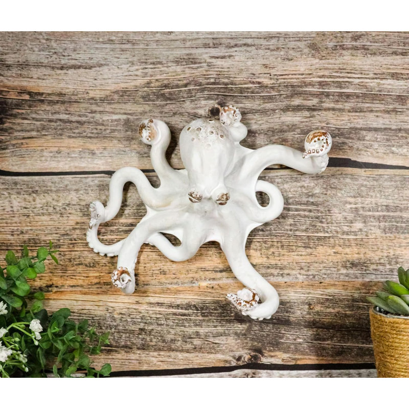 Sculpture crochets muraux nautiques, Blanc, H 8 po x l 8,5 po x P 2,75 po