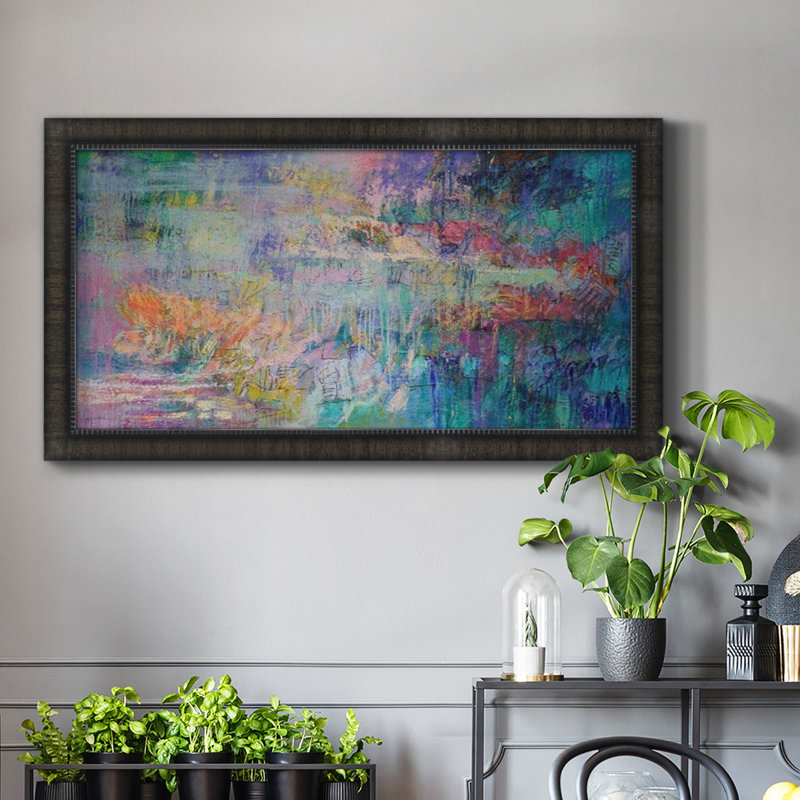 Vespers - peinture sur toile à cadre unique, H 29 po x l 53 po x P 1 po, Noir