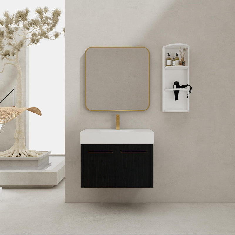  Ensemble de meuble-lavabo mural 30 po Modern Design, Centre, 30"