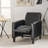 Linen Manual Push Back Recliner Chair-303490804
