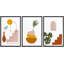Cadre flottant style Mid-Century, 3 pièces, impression sur toile-79731321-79731322