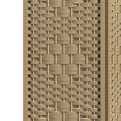 Paravent autoportant de 5,6 pi, paravent à 4 panneaux, cloison en fibre ondulée, cloison pliante naturelle pour chambre à coucher, paravent de 5,6 po, bureau personnel
