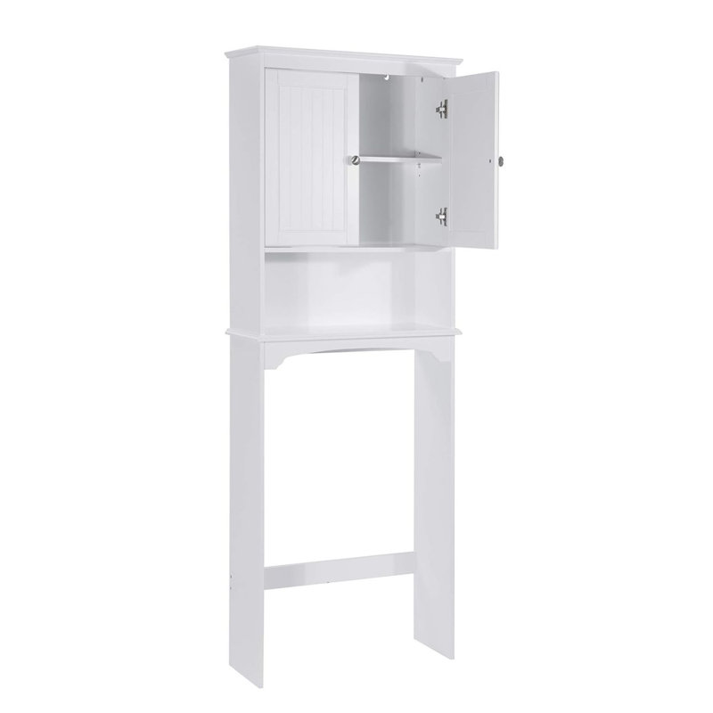 Rangement au-dessus de la toilette l 9 po x H 66 po x P 24,8 po Hardan, H 66 po x l 24,8 po x P 9 po, Blanc
