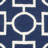 Rodgers Hand Woven Flat Weave Wool/Cotton Geometric Rug in White/Blue-1977016097