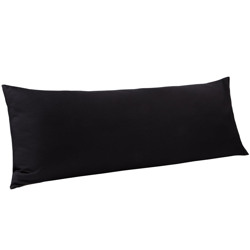 Body Pillow Cover, 1800 Brushed Microfiber Body Pillowcase with Envelope Closure - 20x54 Inches - NTBAY, Black , 1