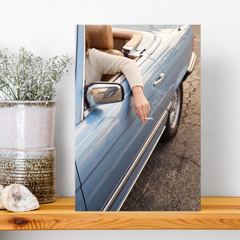 «Vintage Drive», art mural rétro rétro classique à la main