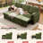 Sleeper Sofa Bed with Storage Chaise - L-Shaped Convertible Pull-Out Couch, Linen for Living Room-1001516065