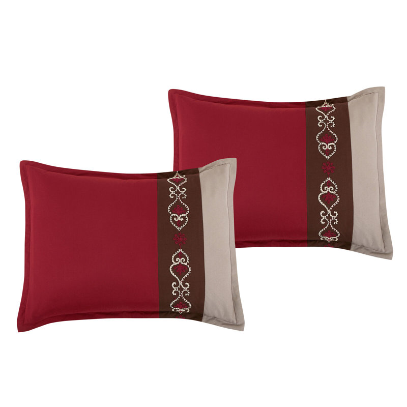 Polyester Comforter, Queen Comforter, Red/Brown