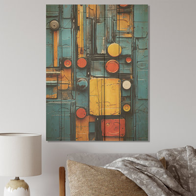 Motif tribal bleu Ndebele - Tribal africain sur bois