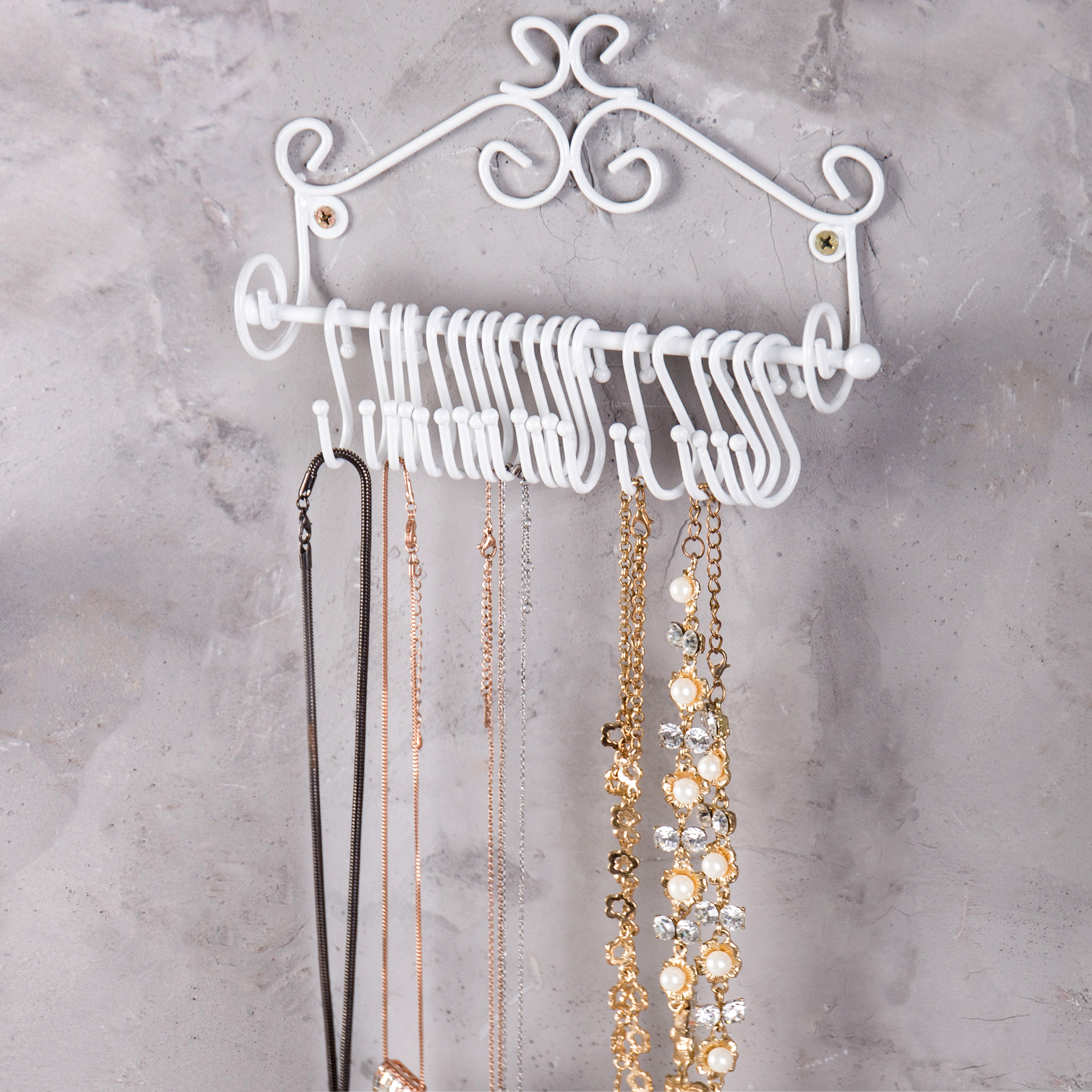 Winston Porter Aakifah Metal Wall Mounted Jewelry Box + Hooks Wayfair