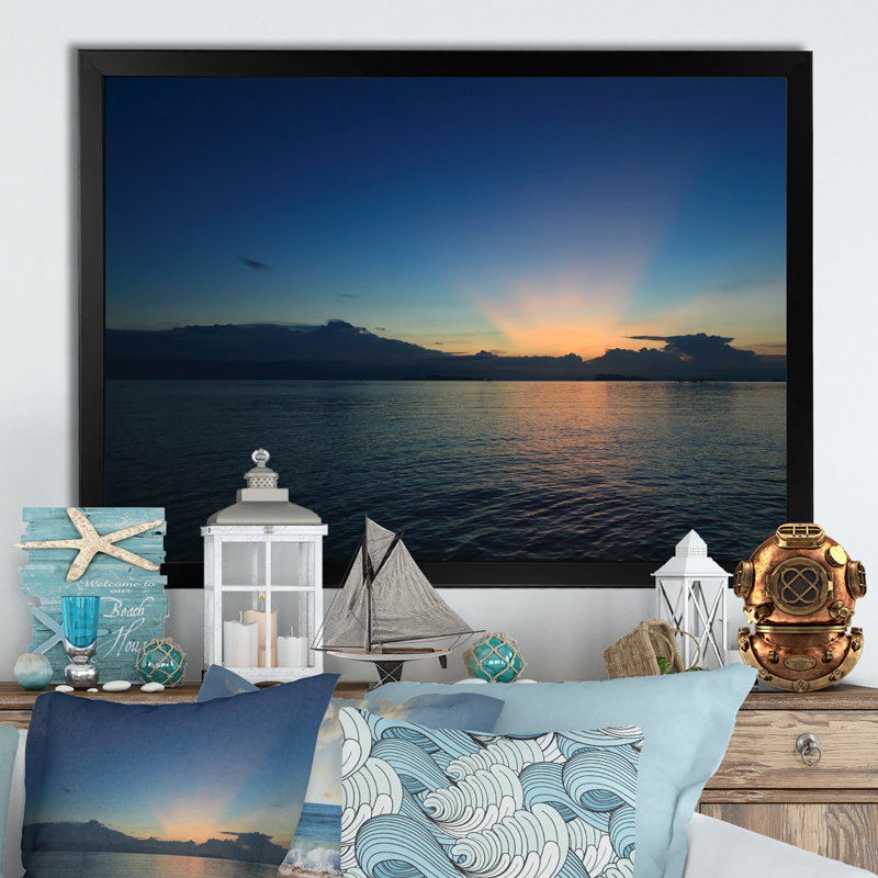 «Panoramic Cloud and Sky At Sunset IX», reproduction sur toile, Cadre d'angle fermé noir, H 8 po x l 12 po x P 1 po