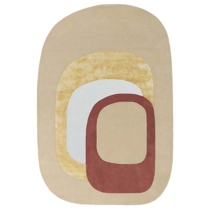 Spirit Hand Tufted Area Rug in Beige, Novelty 5'5" x 7'8"