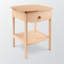 Table de chevet d'appoint courbée ivoire avec 1 tiroir Marlowe-2043356891