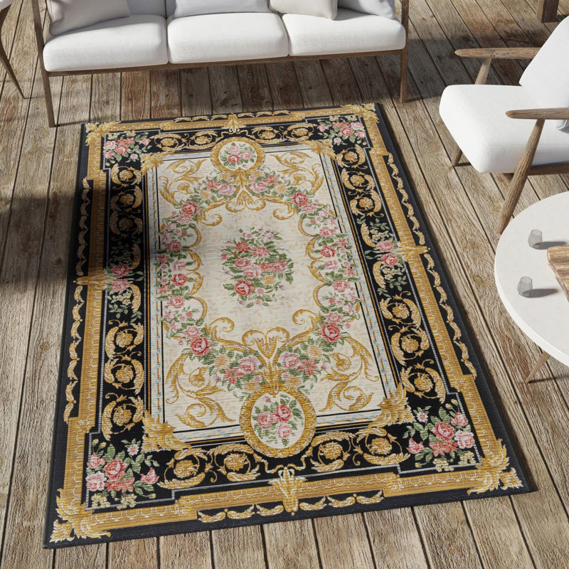 Tapis d'extérieur traditionnel, Rectangle 4 pi 1 po x 6 pi 1 po