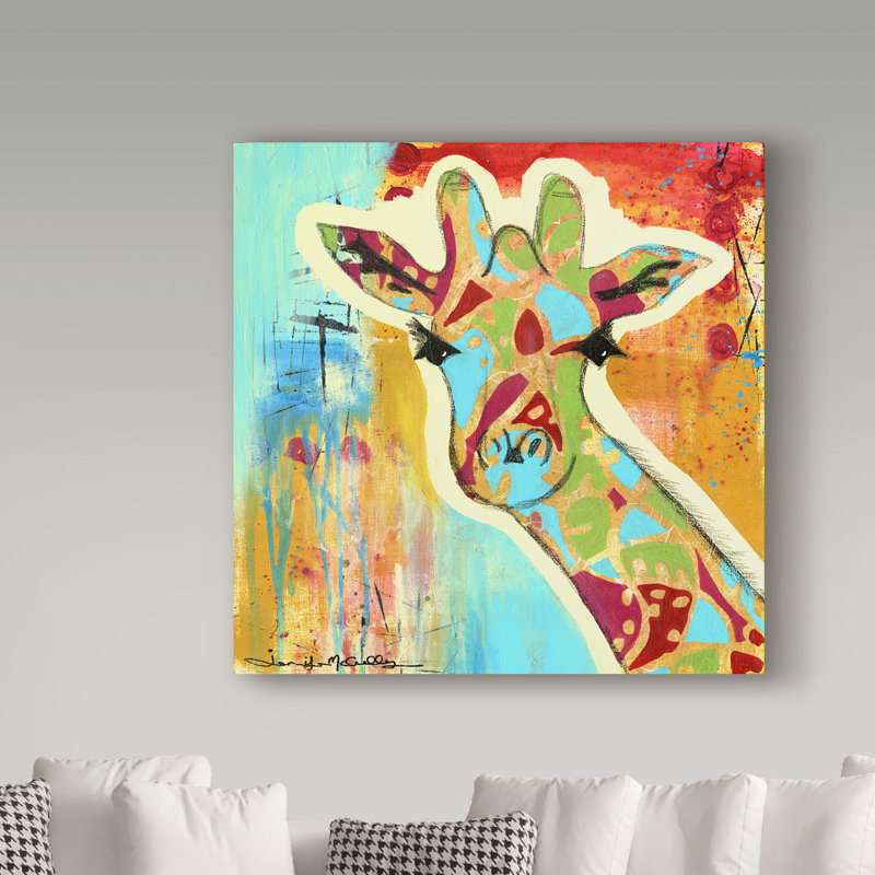 Art sur toile Huso «Calypso the Giraffe», H 14 po x l 14 po x P 2 po