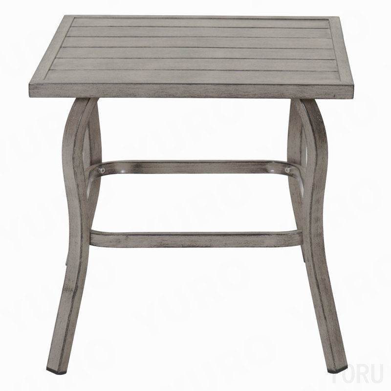 Table d'appoint / table basse en métal peint, table en fer robuste avec finition thermolaquée, utilisation à l'extérieur