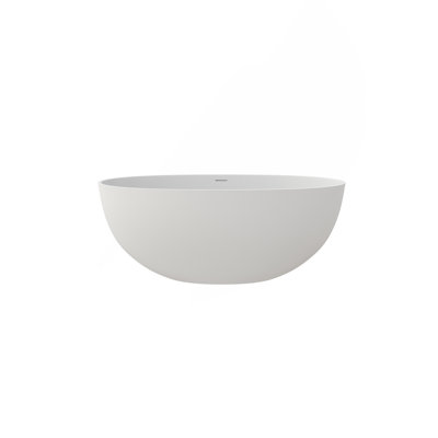 55" Premium Solid Surface Deep Soaking Bathtub