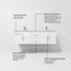 Ensemble de meuble-lavabo double mural 60 "Geneva-1506509367-1559782673