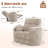 Modern 54.4" Wide Recliner Chair with Plush Faux Rabbit Fur, USB Charging Port & Adjustable Backrest – Minimal Assembly-729205232