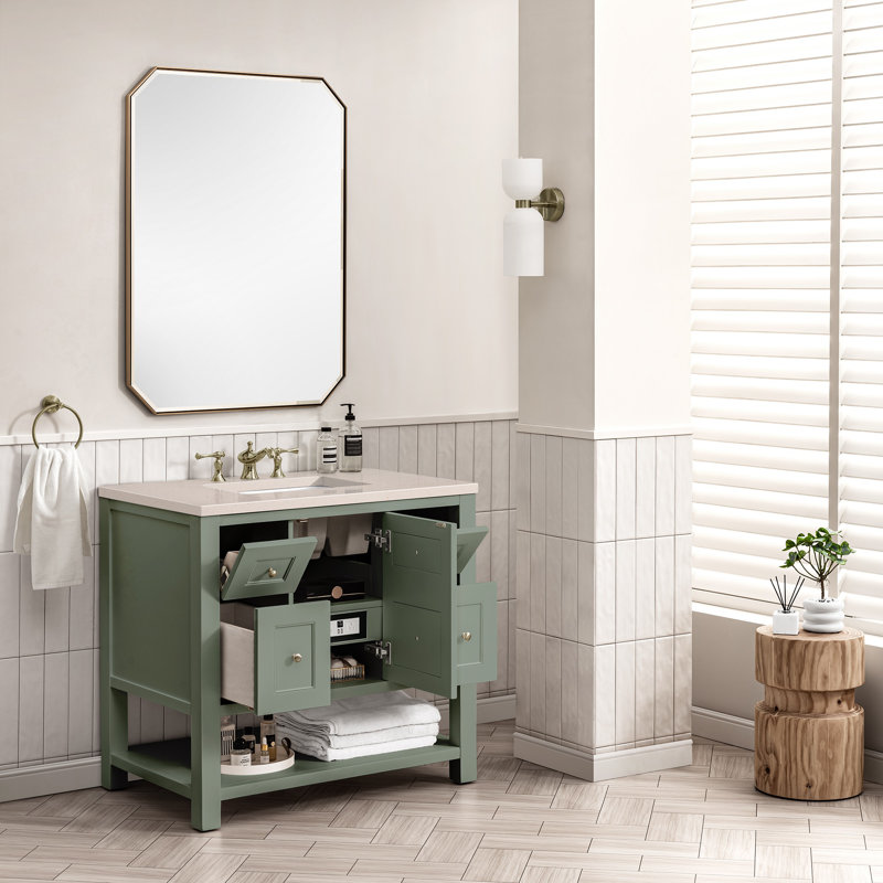 Breckenridge 36'' W Single Vanity, Ethereal Noctis, Smokey Celadon, 8" Widespread