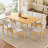 Upholstered Stackable Dining Chairs Set of 4 Linen Fabric Seat Backrest, Solid Wood Frame for Modern and Rustic Interiors-423690667-421917458