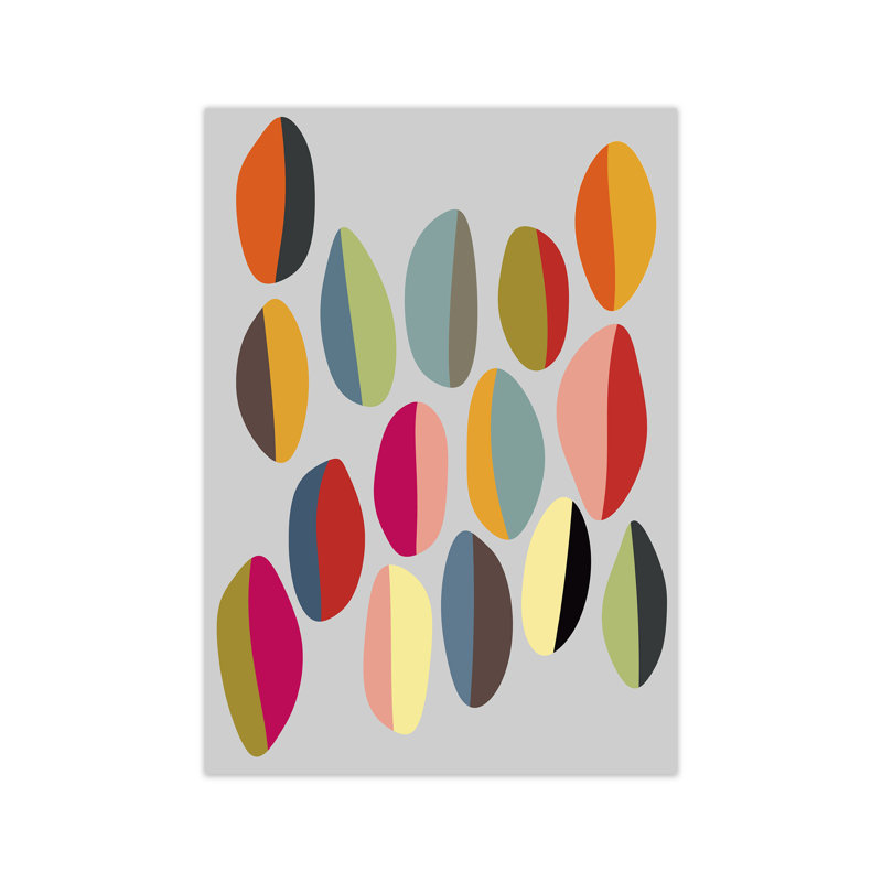 Mid Century Half Pebbles Pair Two B - Print, No Frame, 42cm H x 29.7cm W x 4cm D