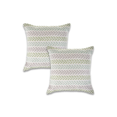Hand-Woven Chevron Cotton Throw Pillow Set