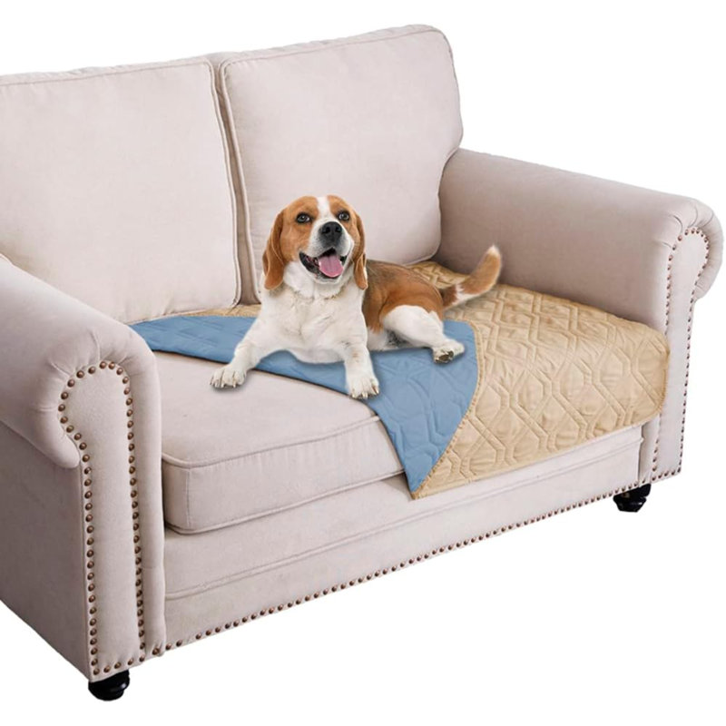 Couverture imperméable pour lit de chien pour canapé réversible, Gris/beige, L 30 po x L 70 po