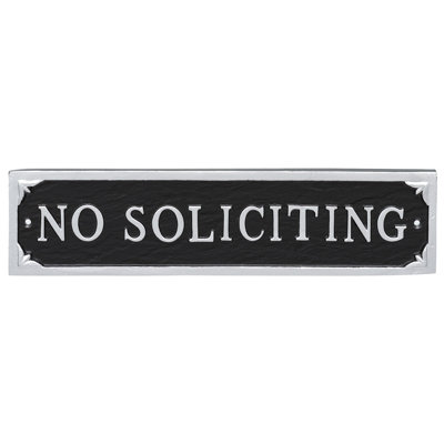 No Soliciting Statement Garden Plaque