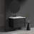 Mid-Century Modern Wall-Mounted Vanity With Soft-Close Drawers & Ceramic Sink-1786161053