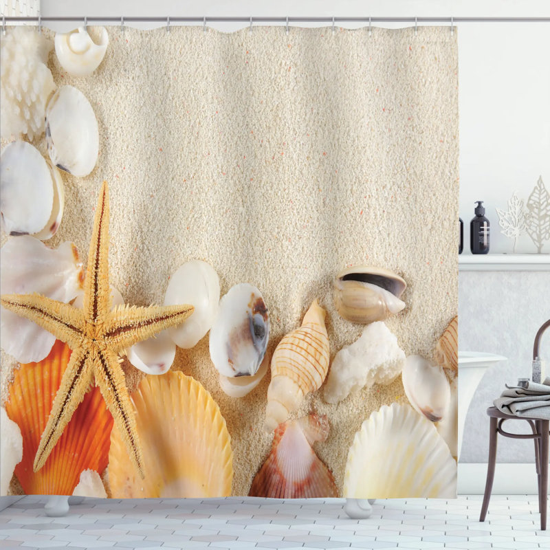 Ensemble de rideau de douche + crochets, H 69 po x l 105 po