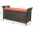 Outdoor Rattan Bench Patio Bench Storage Box with Cushion-1701526654