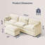  Canapé modulaire en nuage, velours côtelé lanterne, canapé-lit de salon moderne avec repose-pieds librement combinable-1898173699-2122139207