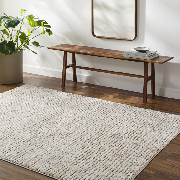 Catinella Machine Woven Polyester Area Rug in Brown/Cream