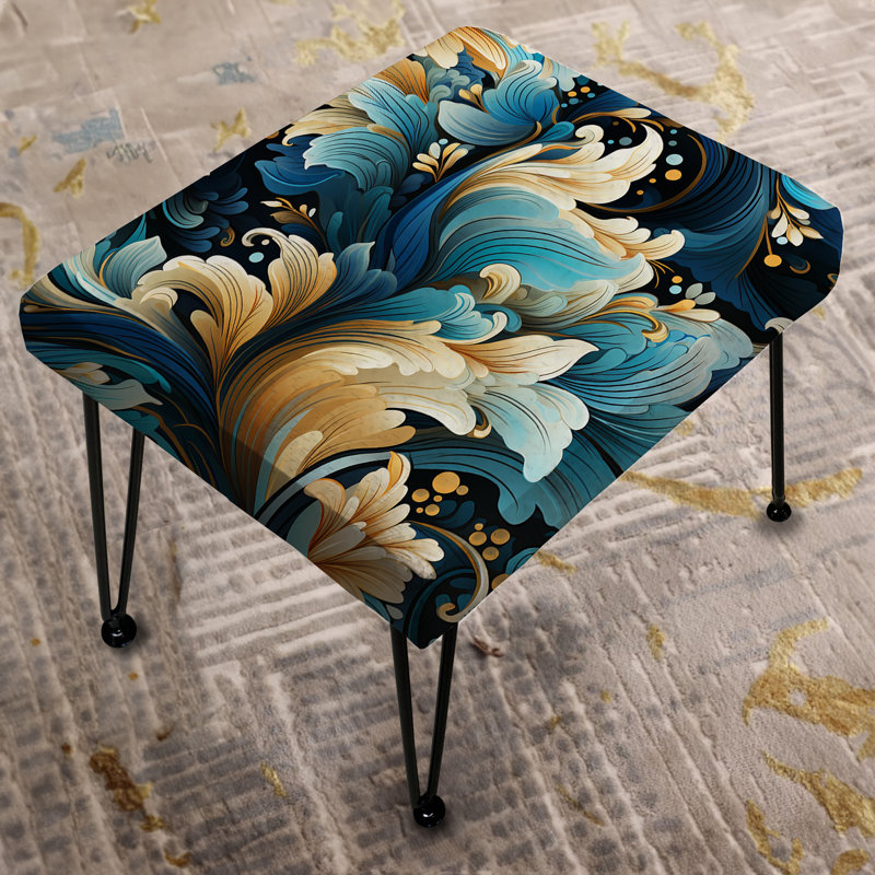 Deco Paisley Elegance - Repose-pieds rectangulaire à motif cachemire