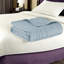 Ensemble de literie réversible 6 pièces en polyester matelassé style campagnard pour lit de jour simple, bleu