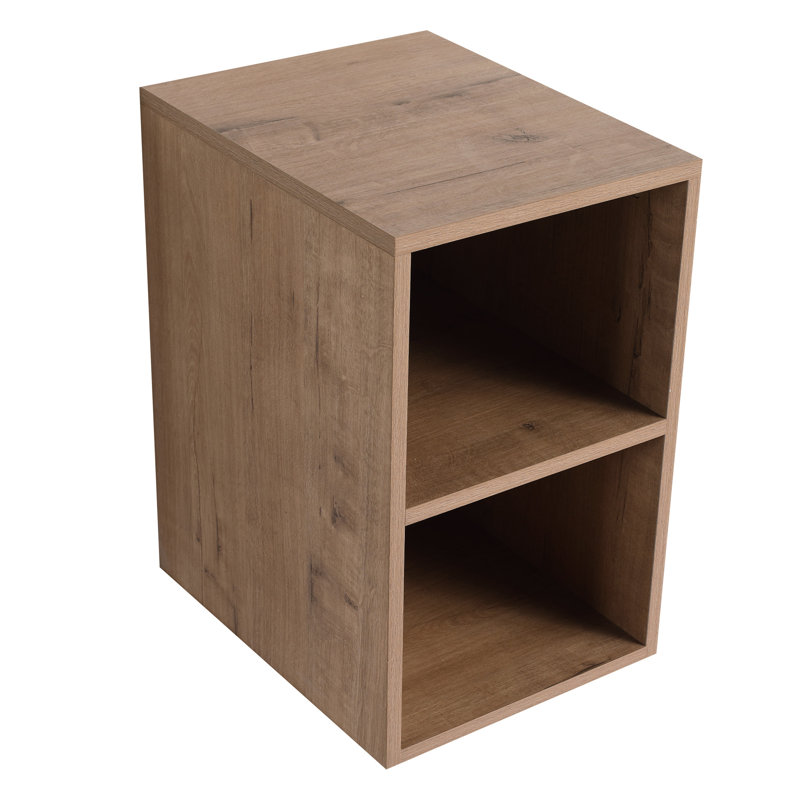 12 Inch Wall Mounted 2 - Shelf Modern Storage, Plywood, Imitative Oak, Multiple Home Spaces Small Shelves, Plywood Design With For Bathroom And Storage Room Decor