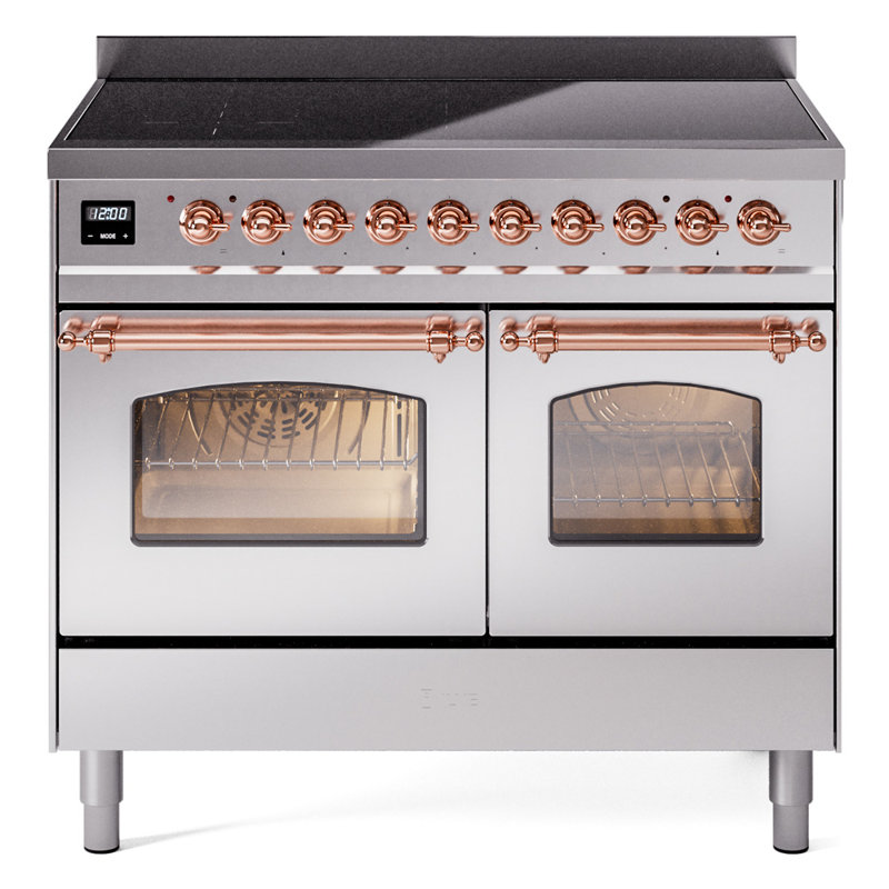 ILVE Nostalgie II 40 in Induction Range, Stainless Steel/Copper