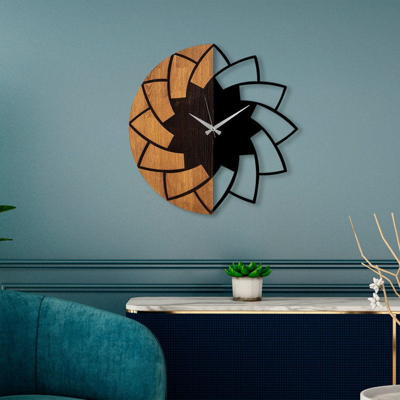 Horloge murale décorative en bois