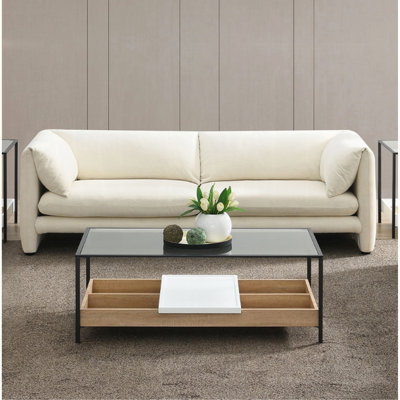 Jaeda Beige Linen Sofa