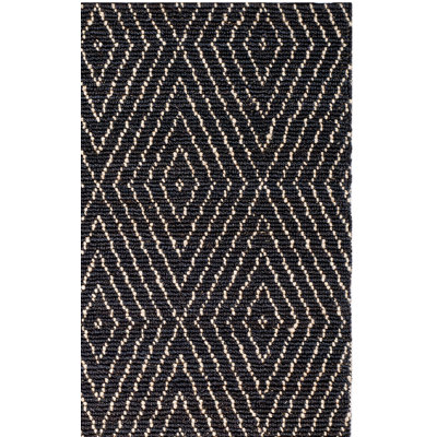 Bohemian Hand-Woven Black Area Rug